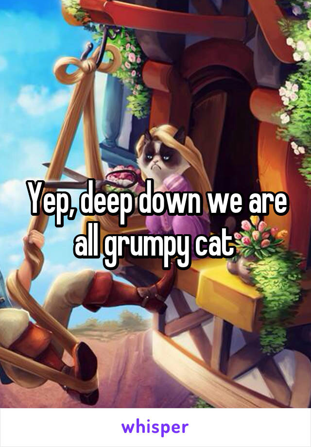 Yep, deep down we are all grumpy cat 