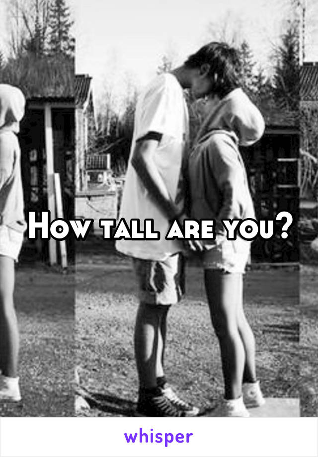 How tall are you?