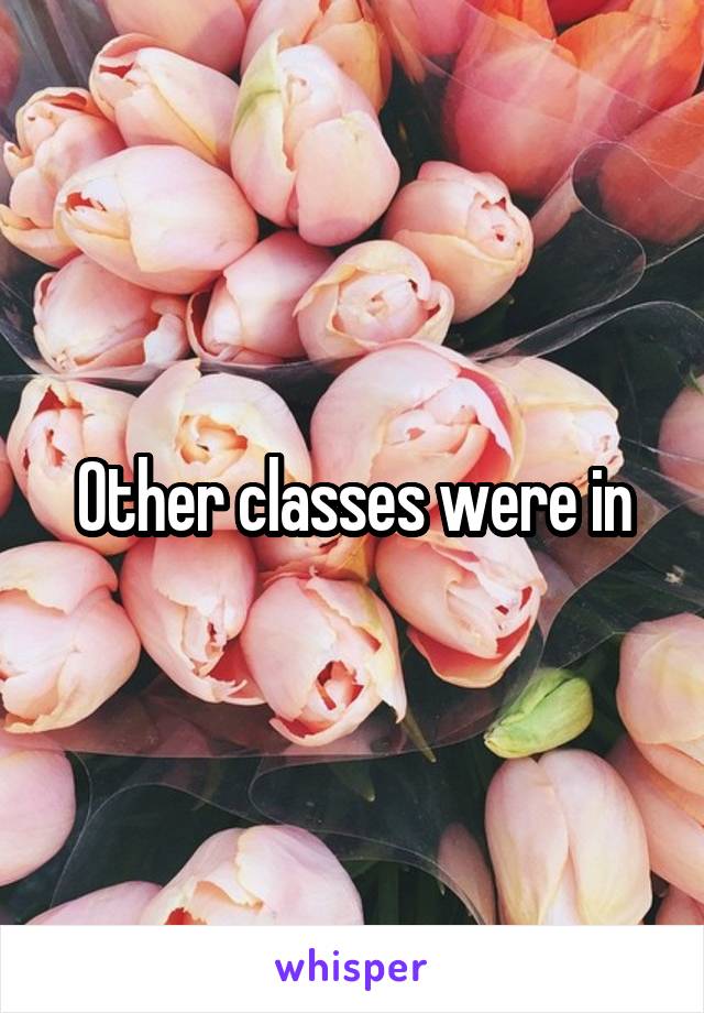 Other classes were in