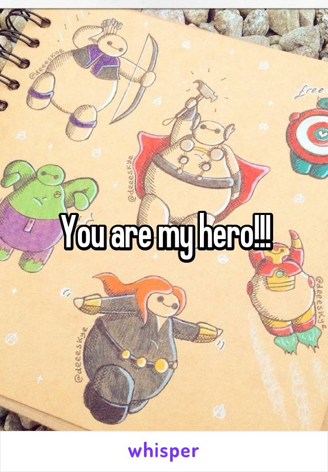 You are my hero!!!