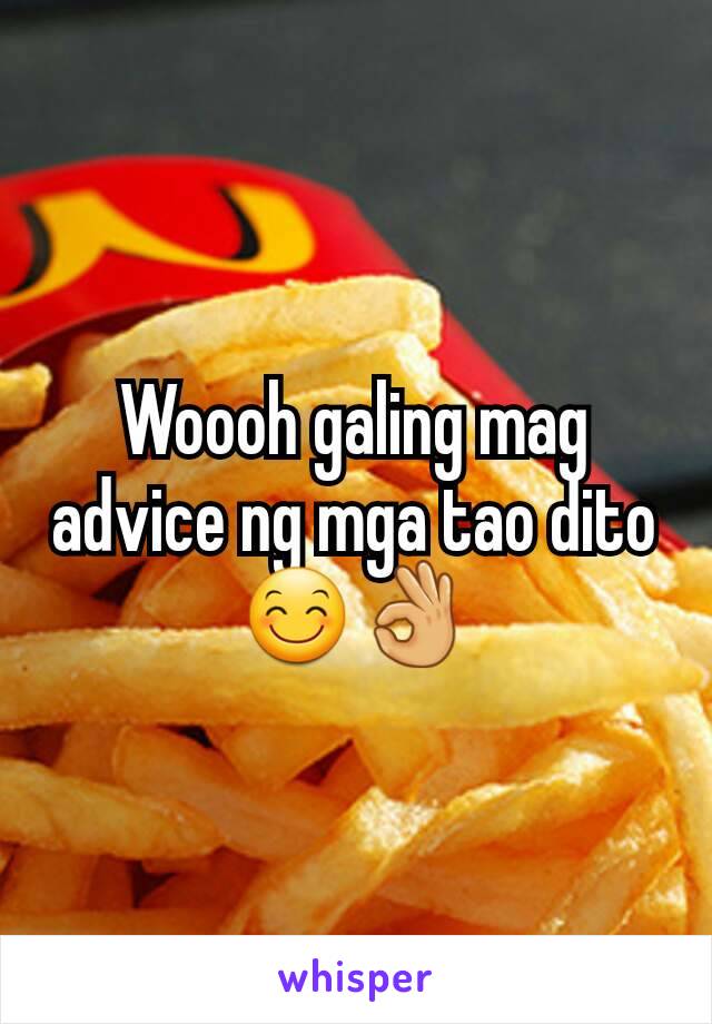 Woooh galing mag advice ng mga tao dito 😊👌