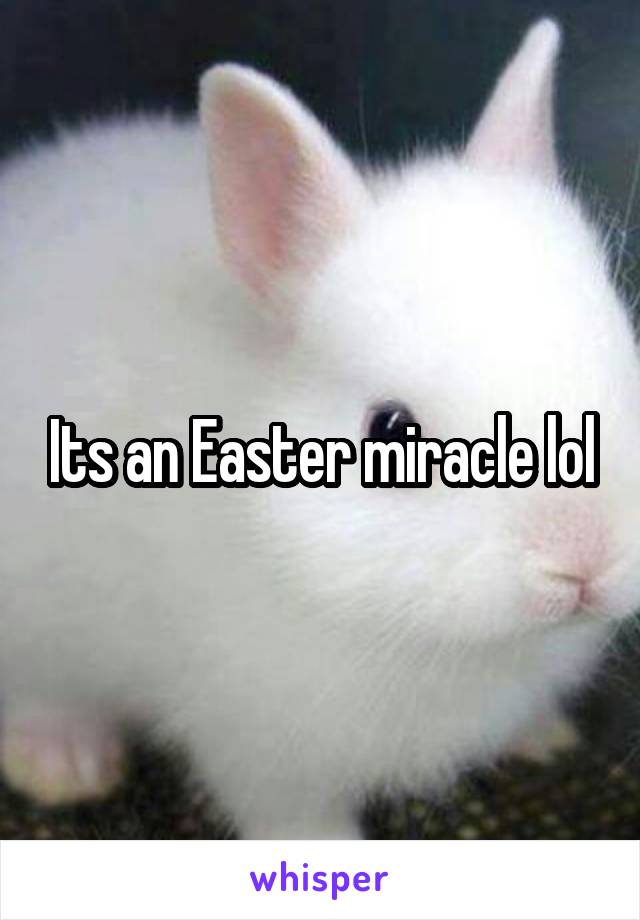 Its an Easter miracle lol