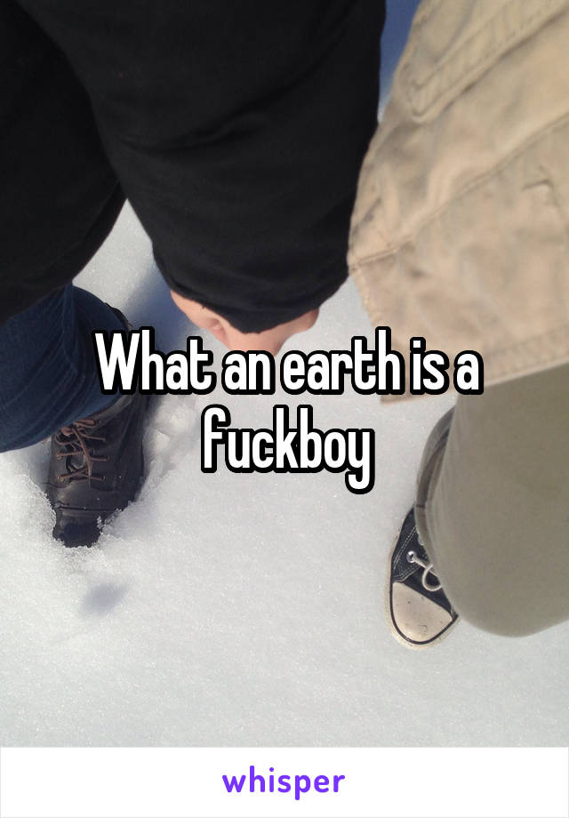 What an earth is a fuckboy