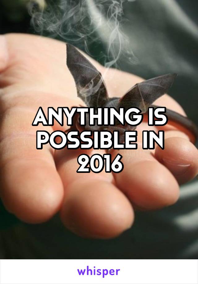 ANYTHING IS POSSIBLE IN 2016