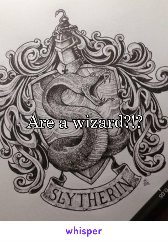 Are a wizard?!?