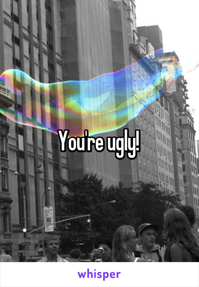 You're ugly! 