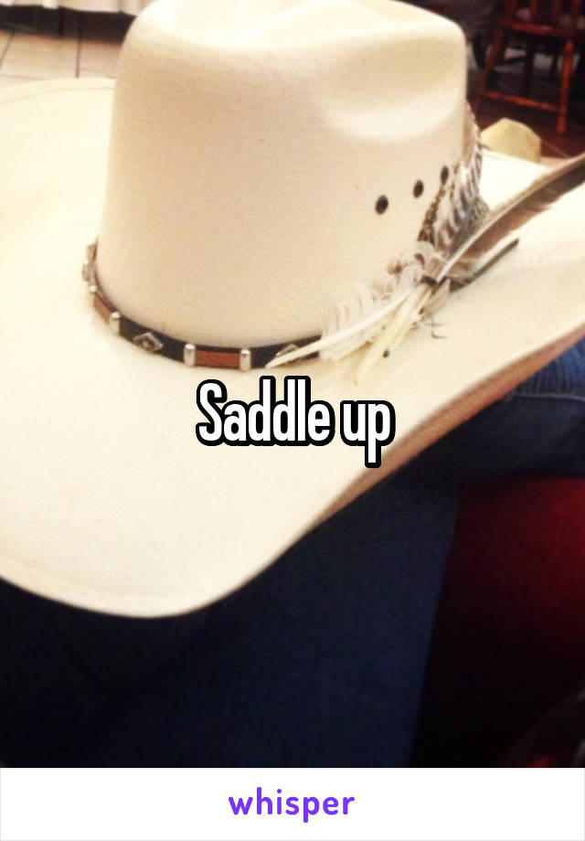 Saddle up