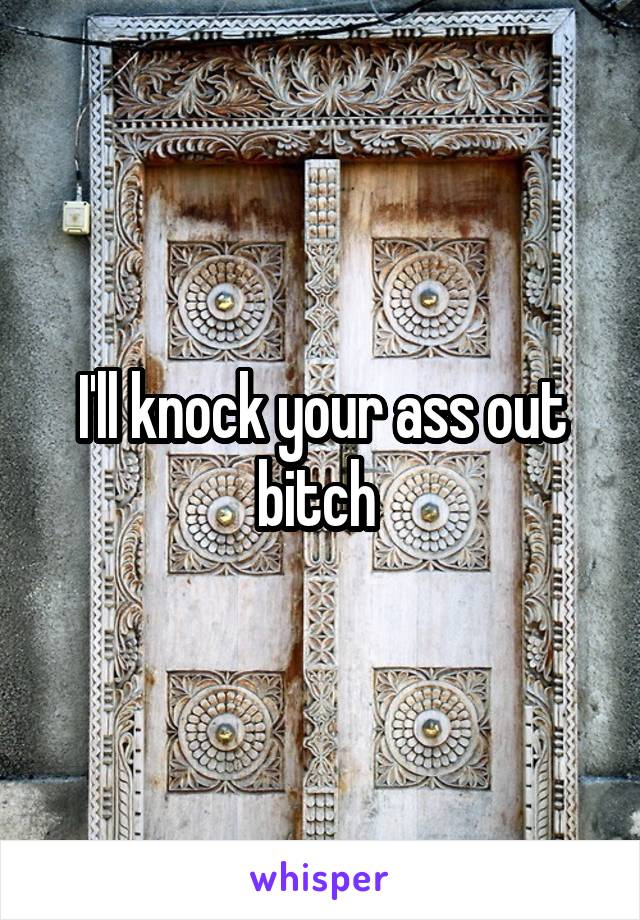 I'll knock your ass out bitch 