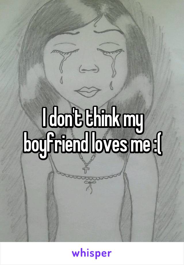 I don't think my boyfriend loves me :(