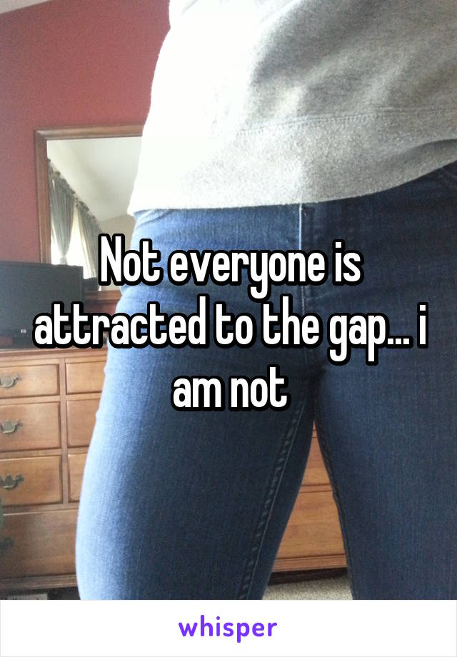 Not everyone is attracted to the gap... i am not