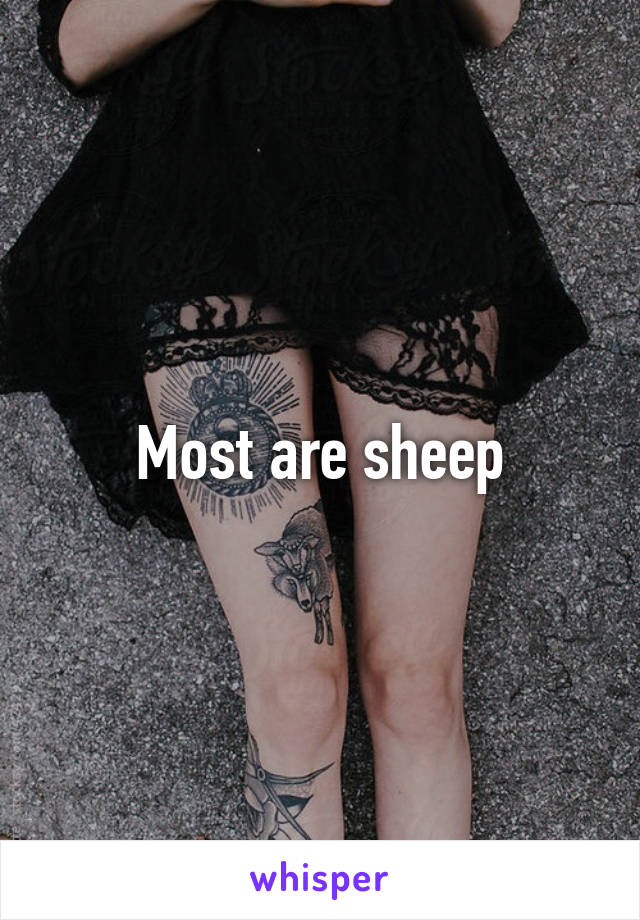 Most are sheep