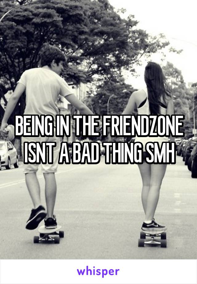 BEING IN THE FRIENDZONE ISNT A BAD THING SMH