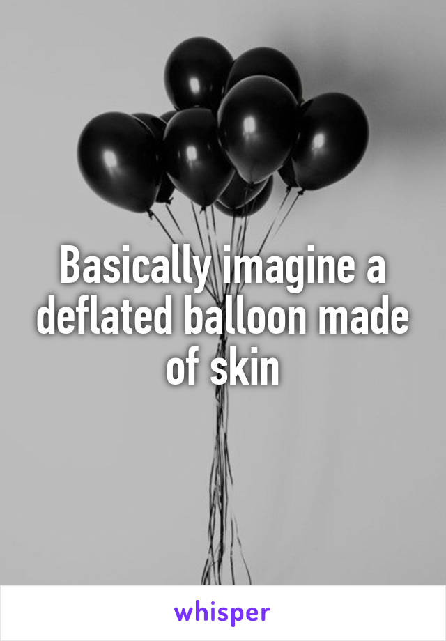 Basically imagine a deflated balloon made of skin