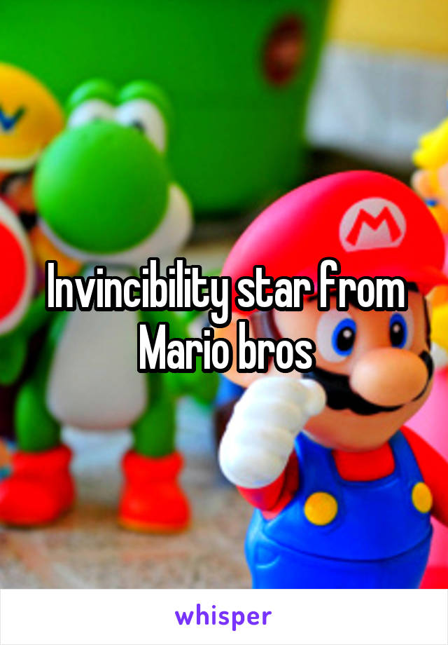 Invincibility star from Mario bros