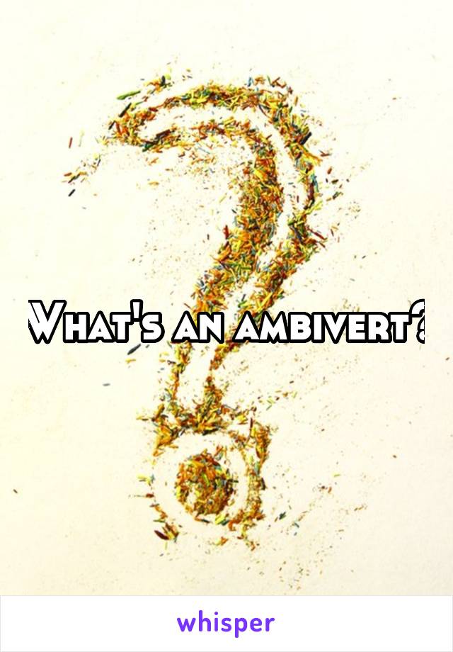 What's an ambivert?