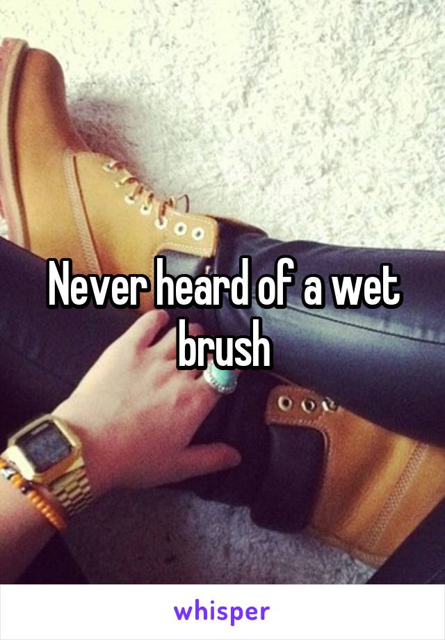 Never heard of a wet brush