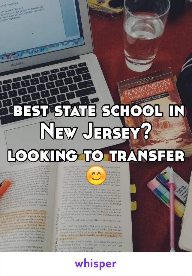  best state school in New Jersey? looking to transfer 😊