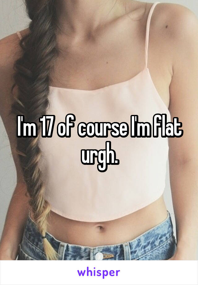 I'm 17 of course I'm flat urgh.