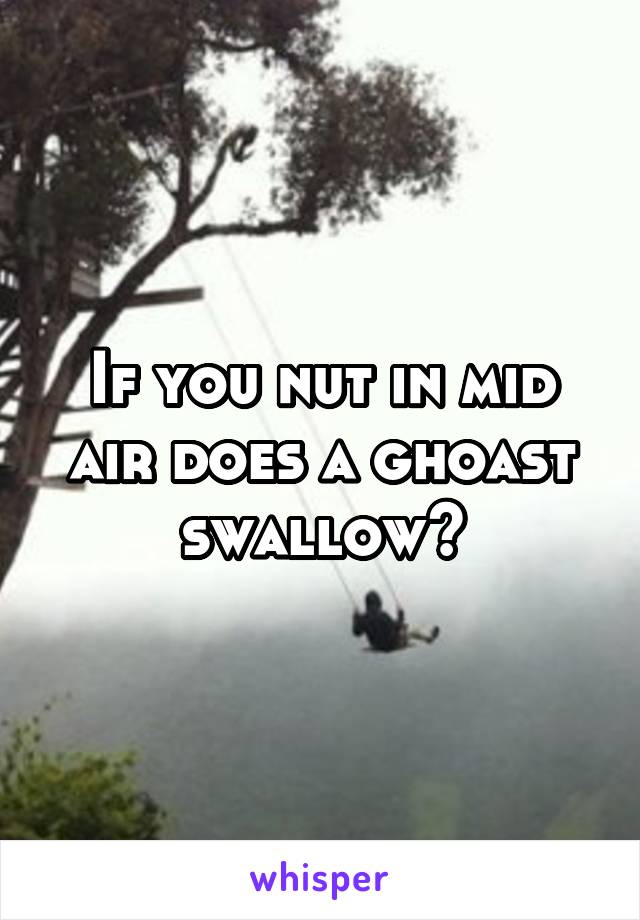 If you nut in mid air does a ghoast swallow?