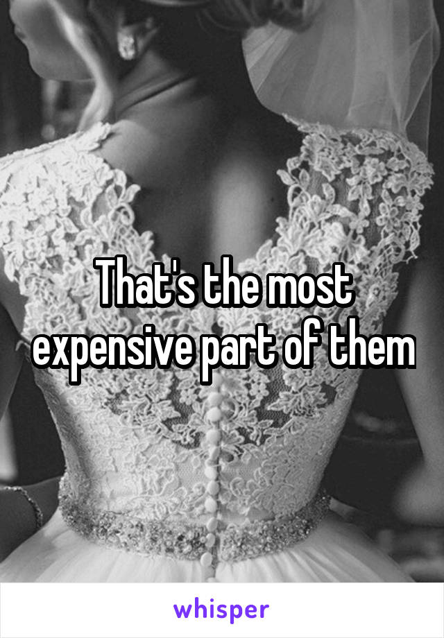 That's the most expensive part of them