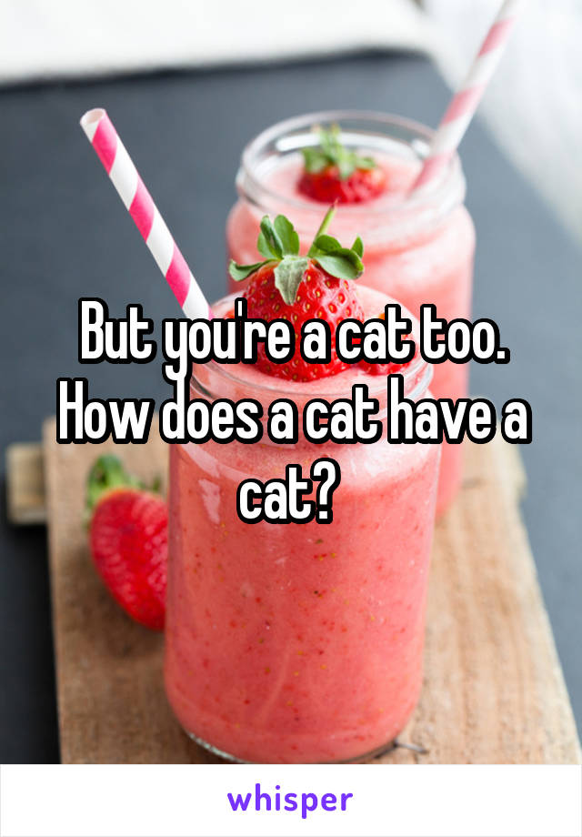 But you're a cat too. How does a cat have a cat? 
