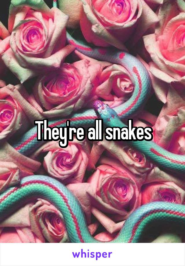 They're all snakes
