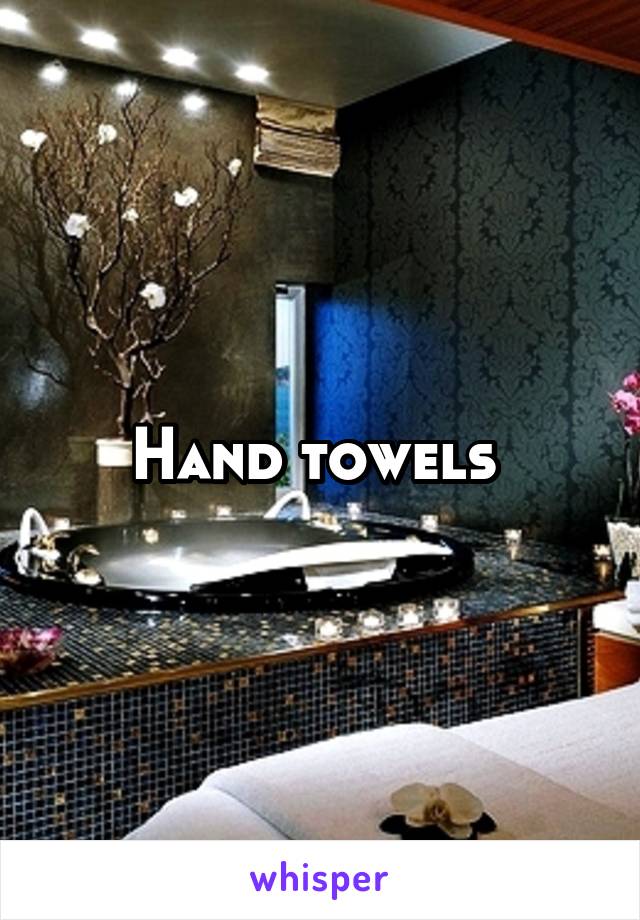 Hand towels 