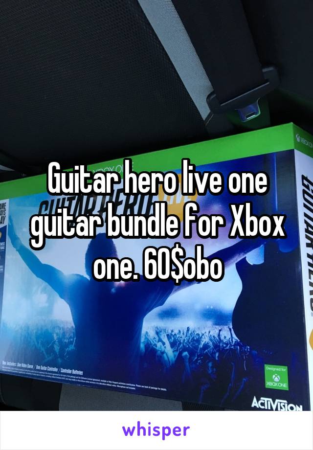 Guitar hero live one guitar bundle for Xbox one. 60$obo