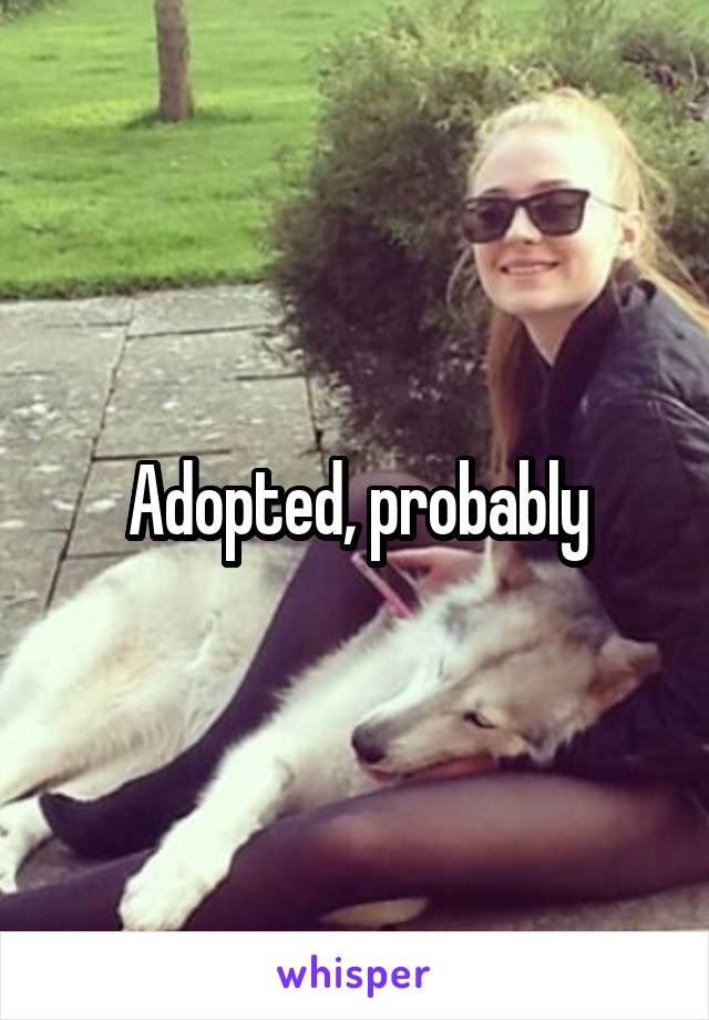Adopted, probably