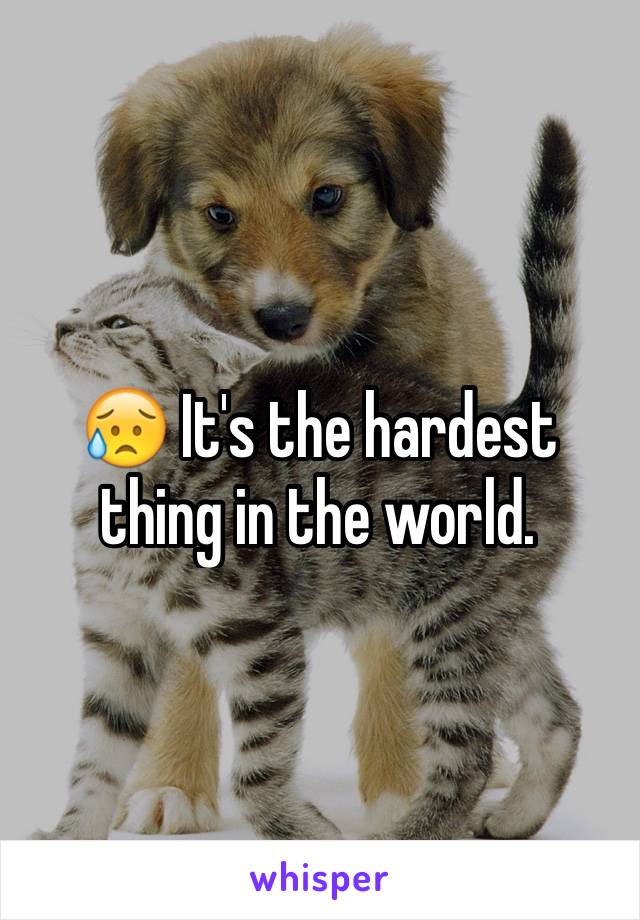 😥 It's the hardest thing in the world. 