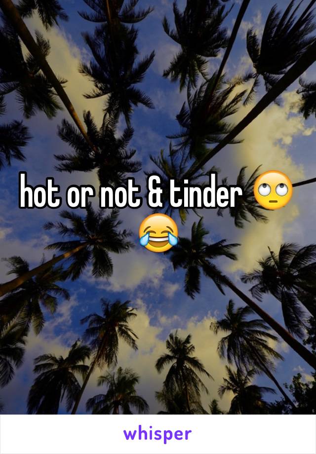 hot or not & tinder 🙄😂