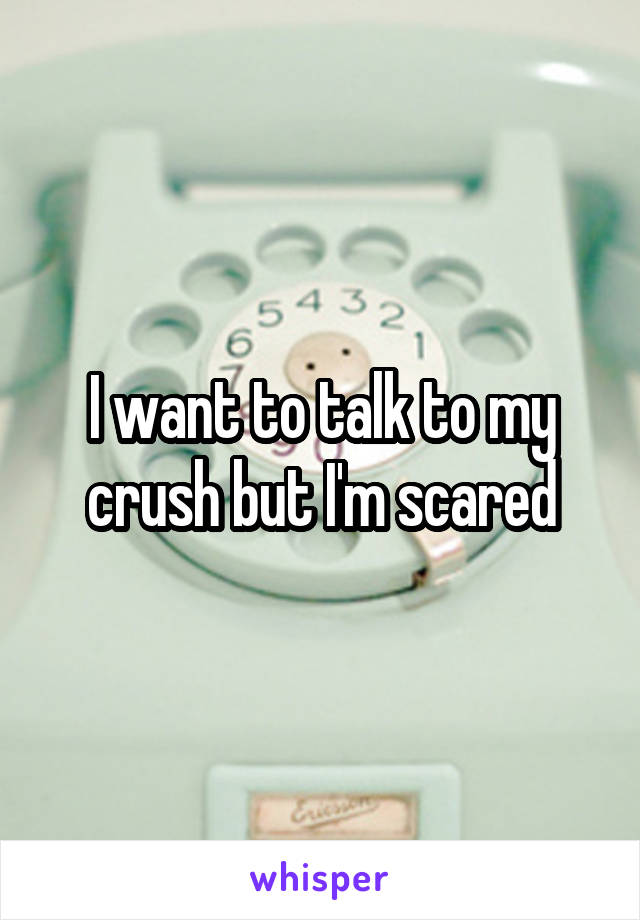 I want to talk to my crush but I'm scared