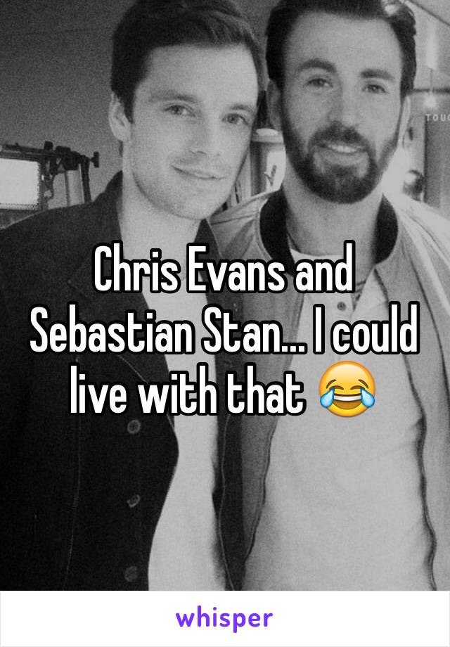 Chris Evans and Sebastian Stan... I could live with that 😂