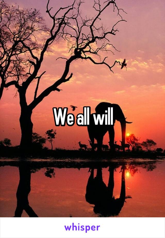 We all will