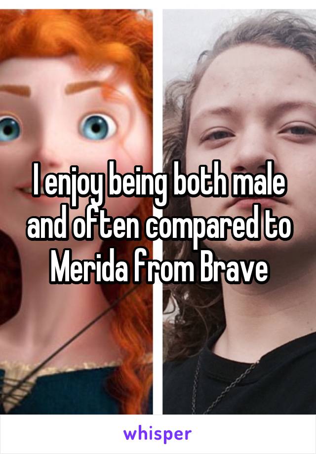 I enjoy being both male and often compared to Merida from Brave