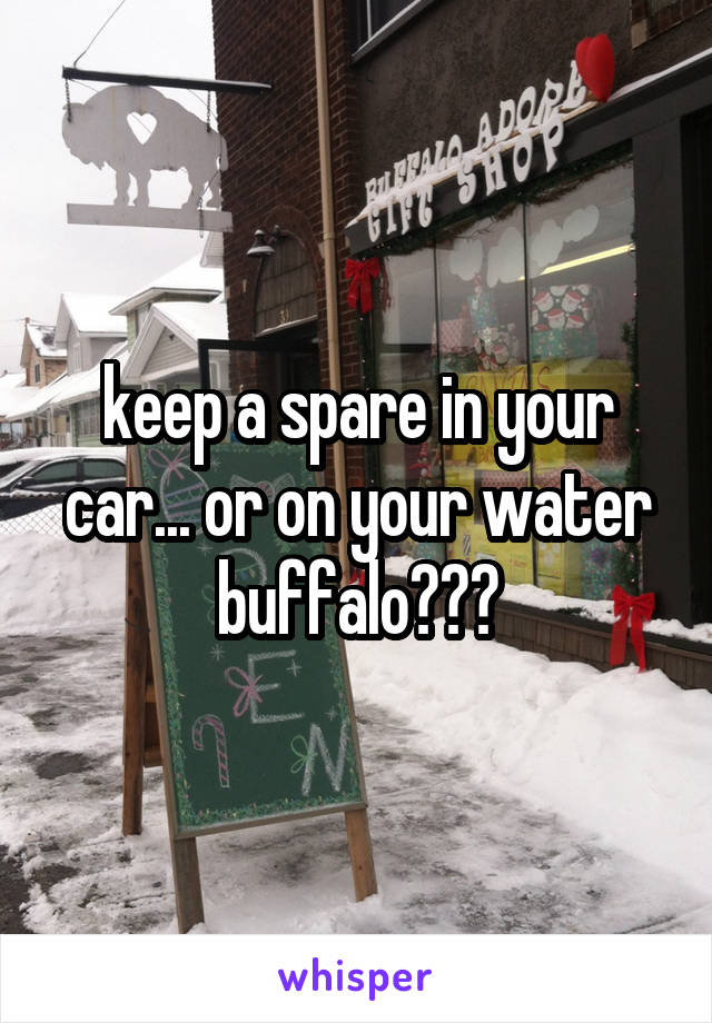 keep a spare in your car... or on your water buffalo???