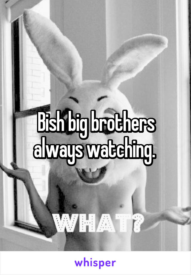 Bish big brothers always watching. 