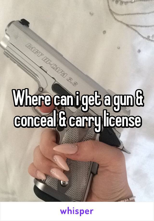 Where can i get a gun & conceal & carry license