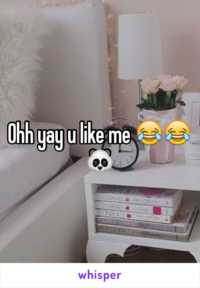 Ohh yay u like me 😂😂🐼