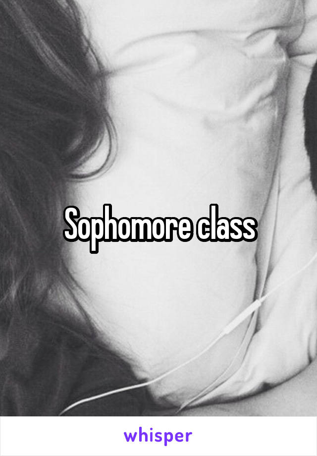 Sophomore class