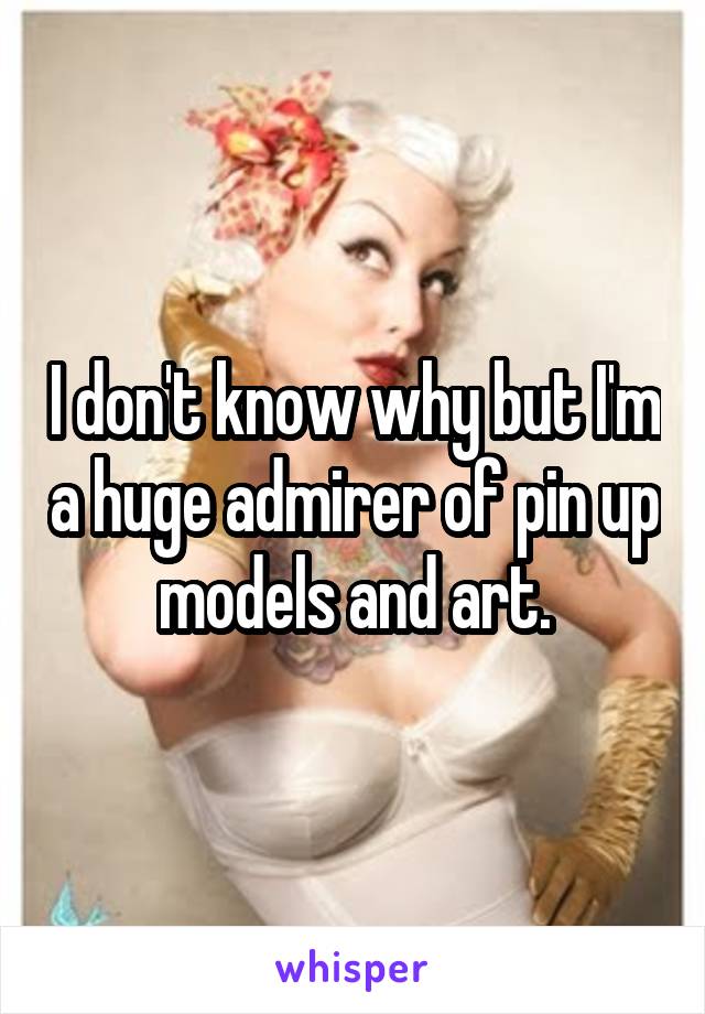 I don't know why but I'm a huge admirer of pin up models and art.