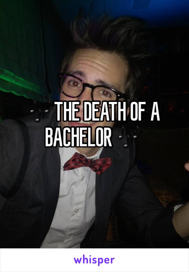 🎶THE DEATH OF A BACHELOR 🎶