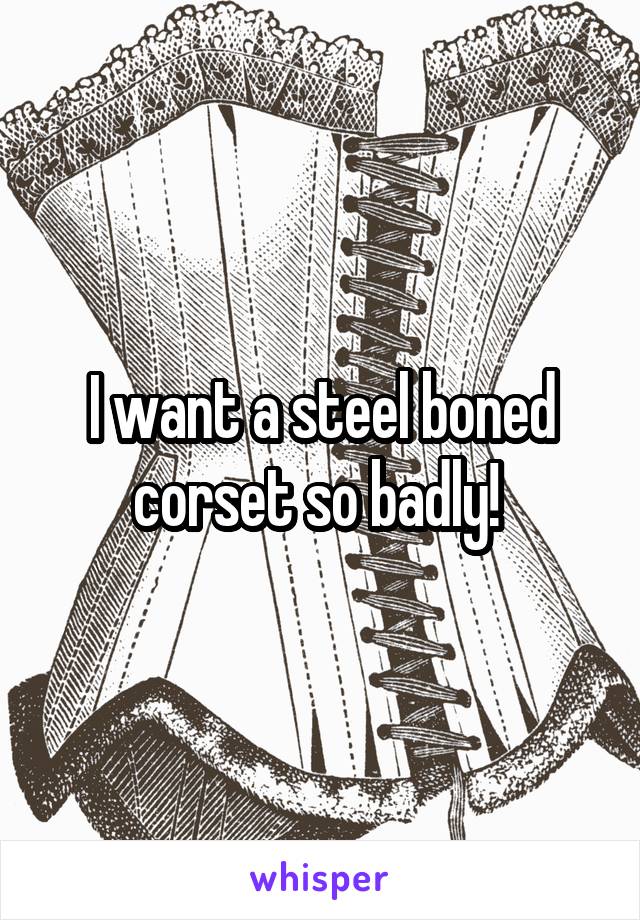 I want a steel boned corset so badly! 