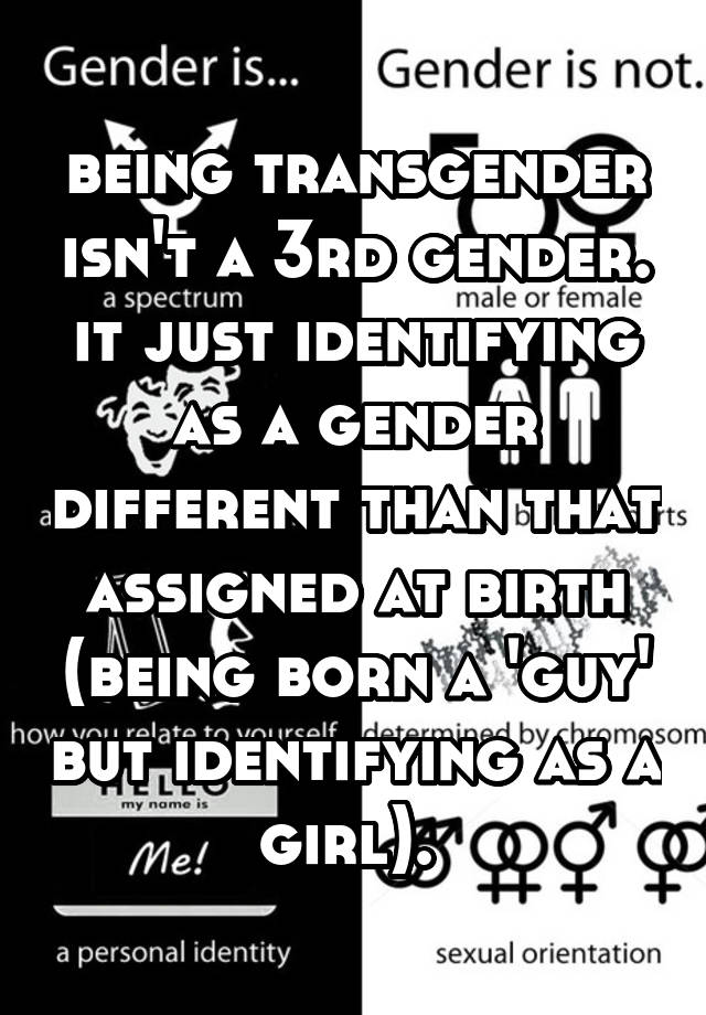Being Transgender Isn T A 3rd Gender It Just Identifying As A Gender Different Than That