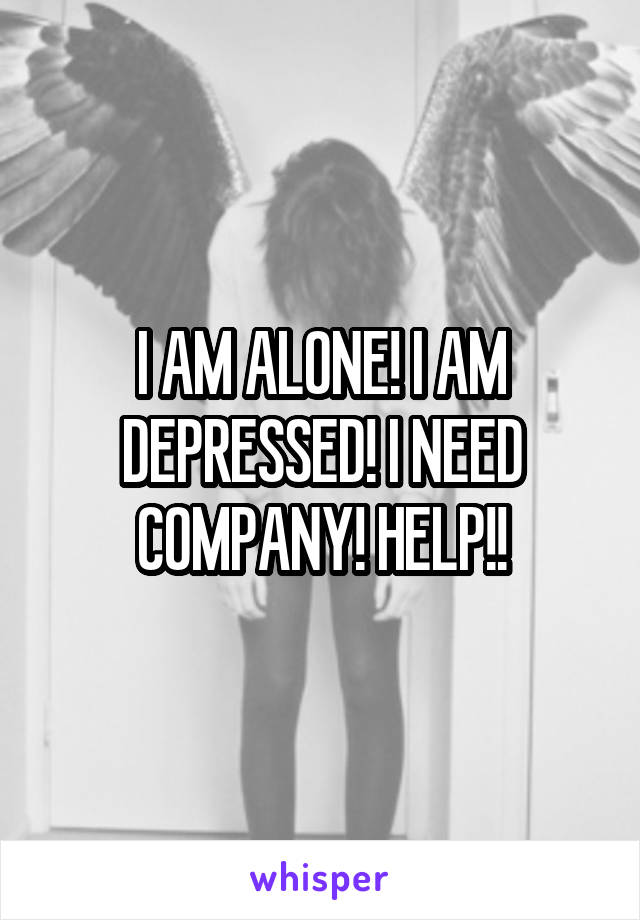 I AM ALONE! I AM DEPRESSED! I NEED COMPANY! HELP!!