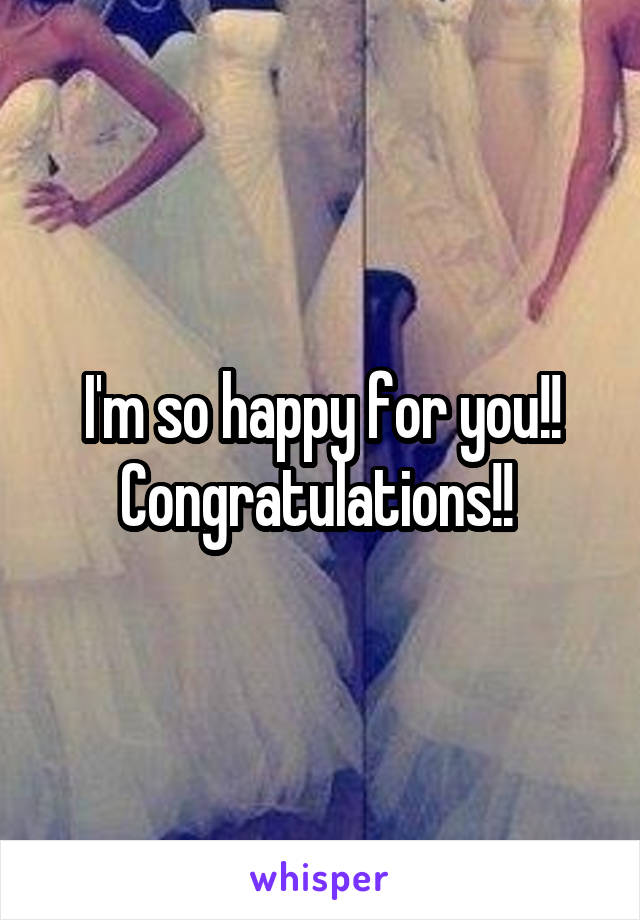 I'm so happy for you!! Congratulations!! 