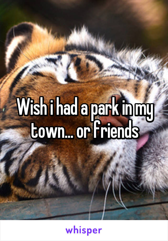 Wish i had a park in my town... or friends