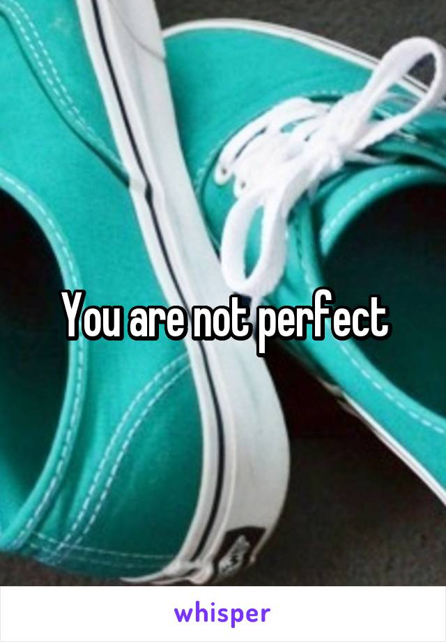 You are not perfect