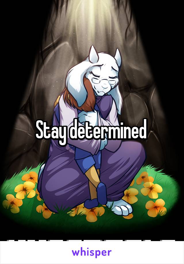 Stay determined 