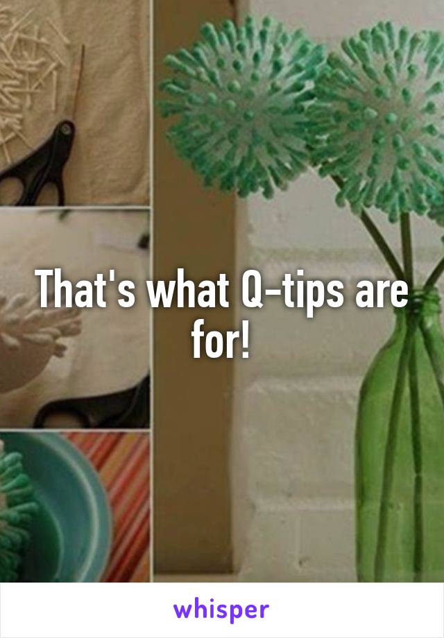 That's what Q-tips are for!
